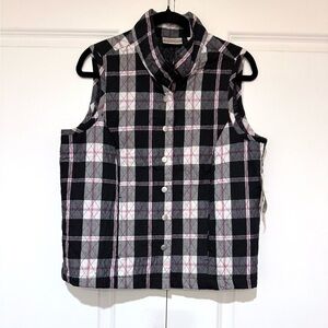 NWT BAXTER & WELLS plaid lightweight Vest sz S